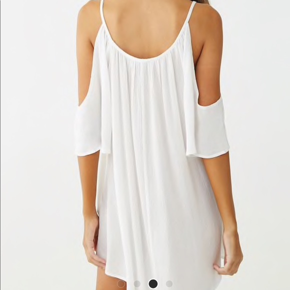 Forever 21 Crinkled Open-Shoulder Dress Medium - Picture 3 of 5